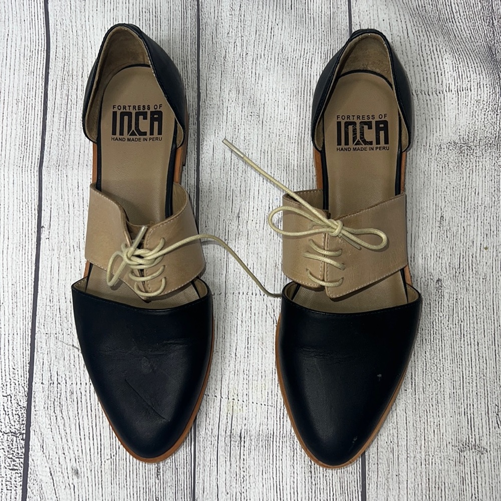 🔹 Fortress of Inca Open Side Oxford Hand Made in Peru